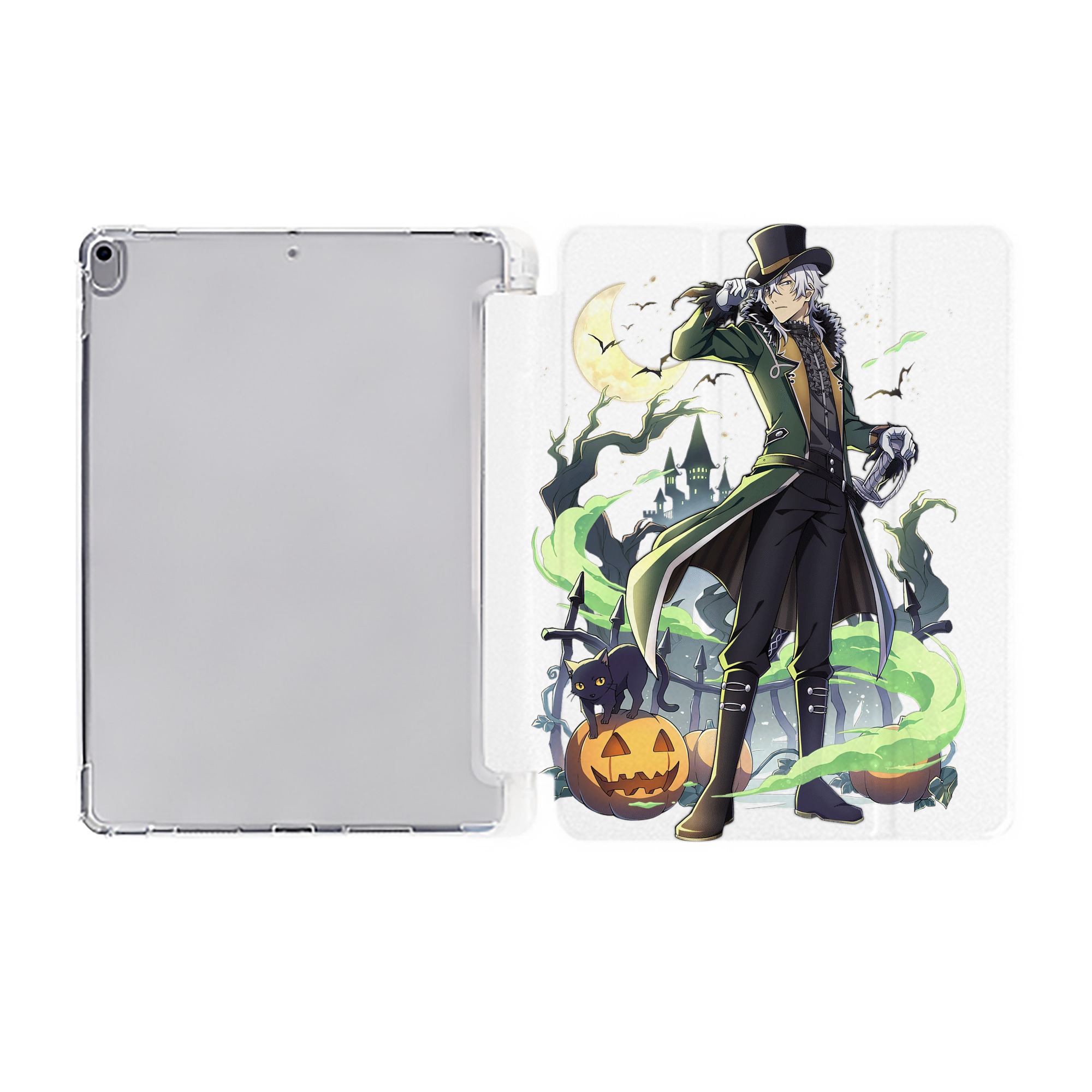 （画像用） 文豪ストレイドッグス Bungo Stray Dogs IPad ケース ペン収納付き 三つ折りスタンド PUレザー×シリコン 対応機種9.5/10.5/10.9インチ